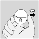 Щоб відкрити пилозахисний ковпачок, слід натиснути на кнопку для розпилення до упору та відпустити.