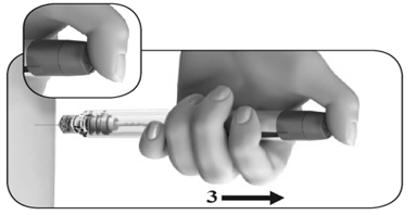 Натисніть на ручку дозатора до упору та утримуйте її у такому стані до введення ін’єкції повністю.