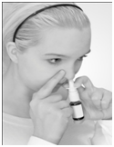 После прочистки носа суспензию следует впрыснуть один раз в каждую ноздрю