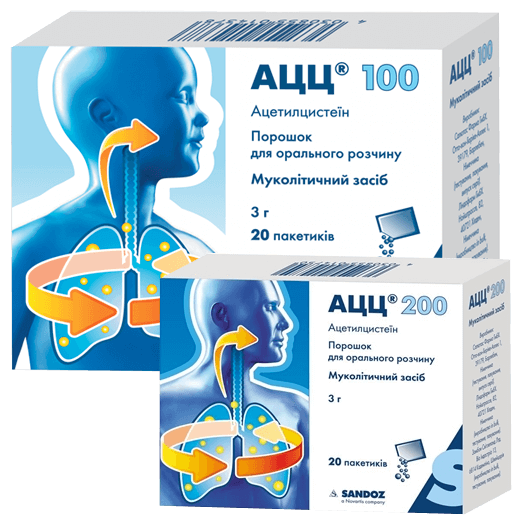 АЦЦ 100-200 порошок 100 мг, 200 мг