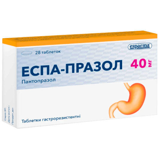 Еспа-Празол 40 мг, 28 таблеток