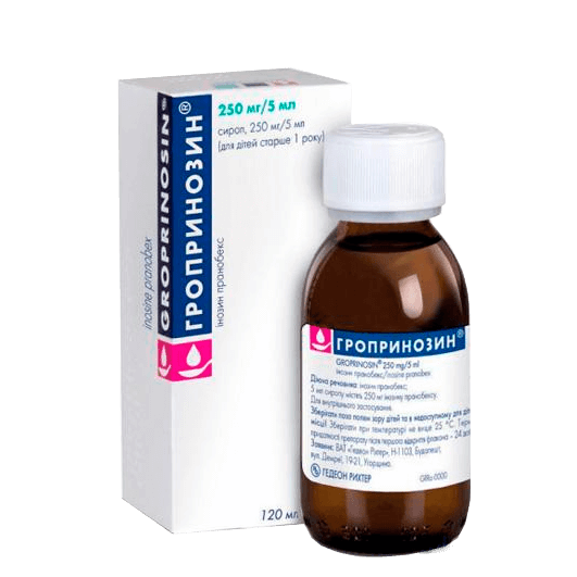 Гропринозин-Ріхтер сироп 250 мг/5 мл