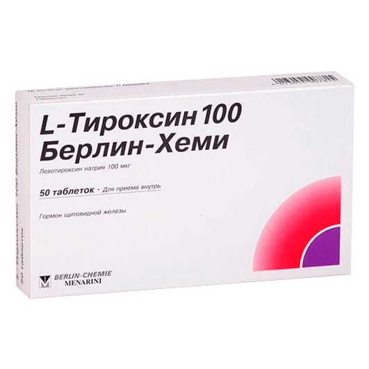 L-Тироксин 100 Берлин-Хеми таблетки 100мкг, 